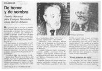 De honor y de sombra  [artículo] G. B.