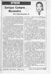 Enrique Campos Menéndez  [artículo] Iván González G.
