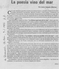 La poesía vino del mar