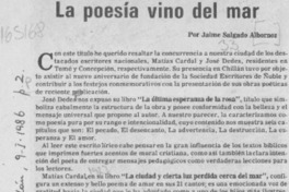 La poesía vino del mar