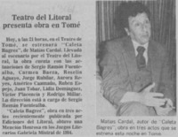 Teatro del Litoral presenta obra en Tomé