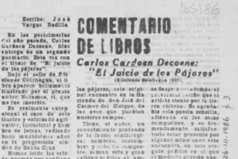 Carlos Cardoen Decoene, "El juicio de los pájaros"