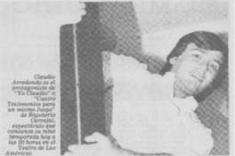 Claudio Arredondo juega con actuación y rock