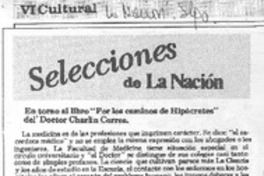 En torno al libro "Por los caminos de Hipócrates" del Doctor Charlín Correa