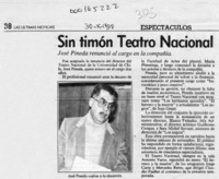 Sin timón Teatro Nacional  [artículo].