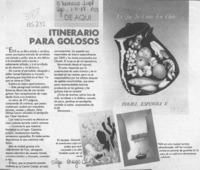 Itinerario para golosos  [artículo] Olga Araya C.