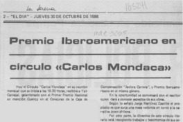 Premio Iberoamericano en círculo "Carlos Mondaca"