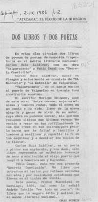 Dos libros y dos poetas