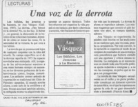 Una voz de la derrota  [artículo] Patricio Ríos.