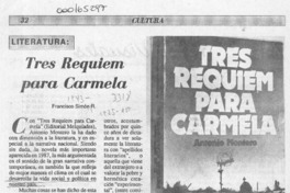 Tres Requiem para Carmela  [artículo] Francisco Simón R.