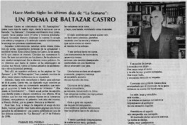 Un poema de Baltazar Castro