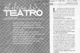 El oficio del teatro  [artículo] Jaime San Martín.