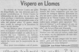 Víspera en llamas