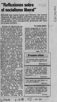 "Reflexiones sobre el socialismo liberal"  [artículo] Cristián Garay.
