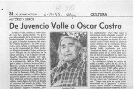 De Juvencio Valle a Oscar Castro  [artículo] Filebo.