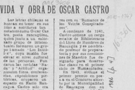 Vida y obra de Oscar Castro