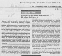 Poemas de Genoveva Cepeda Guyot "Huellas del tiempo"