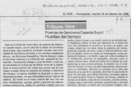 Poemas de Genoveva Cepeda Guyot "Huellas del tiempo"