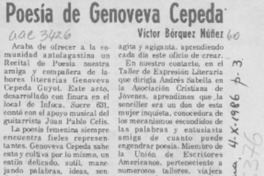 Poesía de Genoveva Cepeda