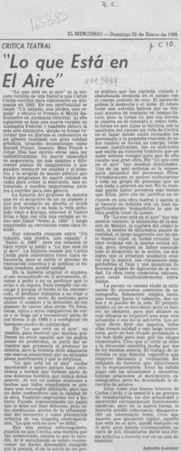 "Lo que está en el aire"