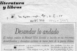 Desandar lo andado  [artículo] Jaime Quezada.