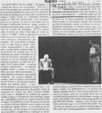 "Lo que está en el aire"