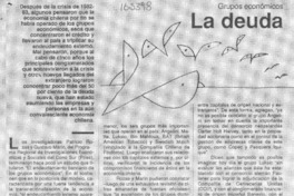 La deuda vuelve a rondar  [artículo] H. T.