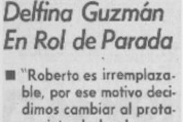 Delfina Guzmán en rol de Parada