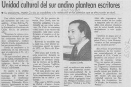 Unidad cultural del sur andino plantean escritores