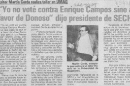 "Yo no voté contra Enrique Campos sino a favor de Donoso" dijo presidente de SECH