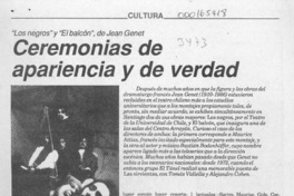 Ceremonias de apariencia y de verdad  [artículo] Juan Andrés Piña.