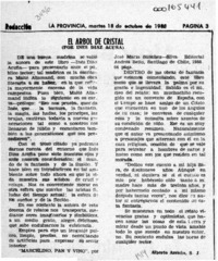 El árbol de cristal  [artículo] Alberto Arraño.