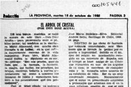 El árbol de cristal  [artículo] Alberto Arraño.