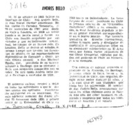 Andrés Bello  [artículo].