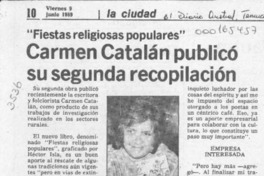 Carmen Catalán publicó su segunda recopilación  [artículo].