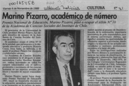 Marino Pizarro, académico de número  [artículo].