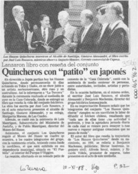 Quincheros con "patito" en japonés  [artículo].