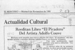 Reeditan libro "El Picadero" del artista Adolfo Couve  [artículo].