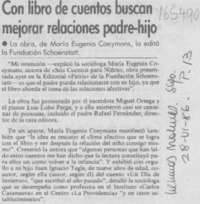 Con libro de cuentos buscan mejorar relaciones padre-hijo