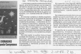 Alas doradas, María Eugenia Coeymans