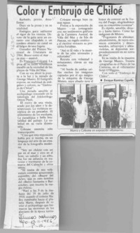 Color y embrujo de Chiloé  [artículo] Enrique Ramírez Capello.