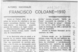 Francisco Coloane  [artículo].