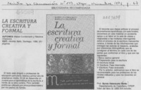 La escritura creativa y formal