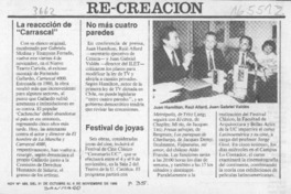 La Reacción de "Carrascal"  [artículo].