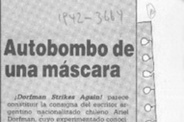 Autobombo de una máscara  [artículo].