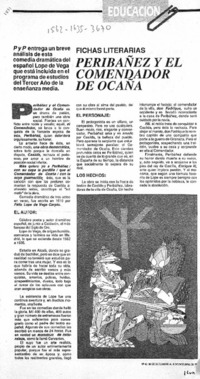 Peribáñez y el Comendador de Ocaña  [artículo].