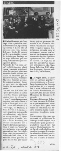 Un Insólito tour por Santiago  [artículo].