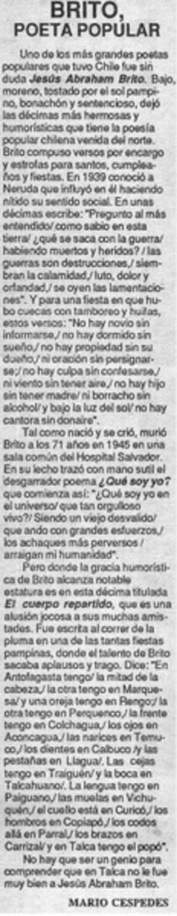 Brito, poeta popular
