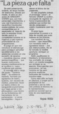 "La pieza que falta"