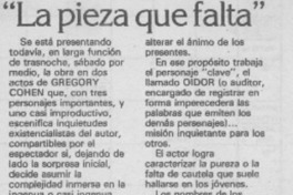 "La pieza que falta"